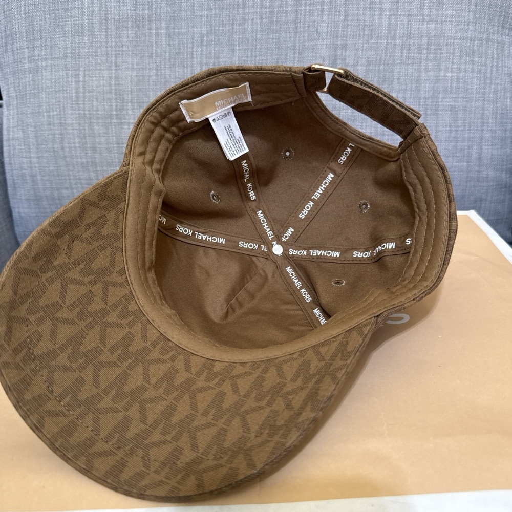Michael Kors Tan Monogram Hat - Picture 3 of 4